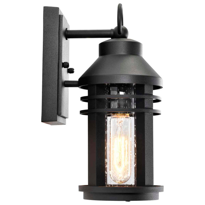Wall Lantern Nuvo 60-8101 Wilton - 1 Light Small Wall Lantern - Matte Black with Clear Seeded Glass Nuvo