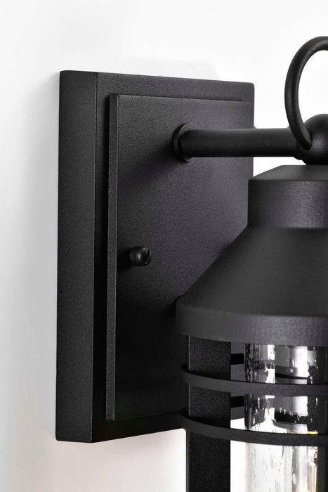 Wall Lantern Nuvo 60-8101 Wilton - 1 Light Small Wall Lantern - Matte Black with Clear Seeded Glass Nuvo