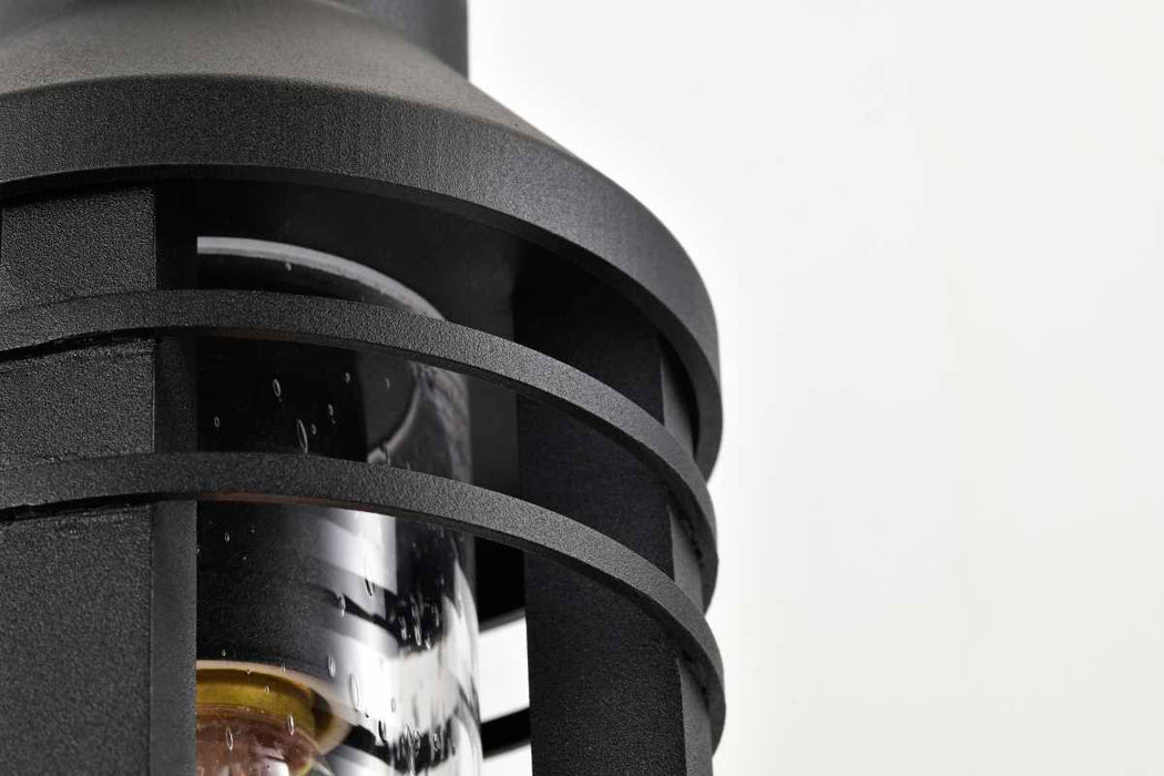 Wall Lantern Nuvo 60-8101 Wilton - 1 Light Small Wall Lantern - Matte Black with Clear Seeded Glass Nuvo