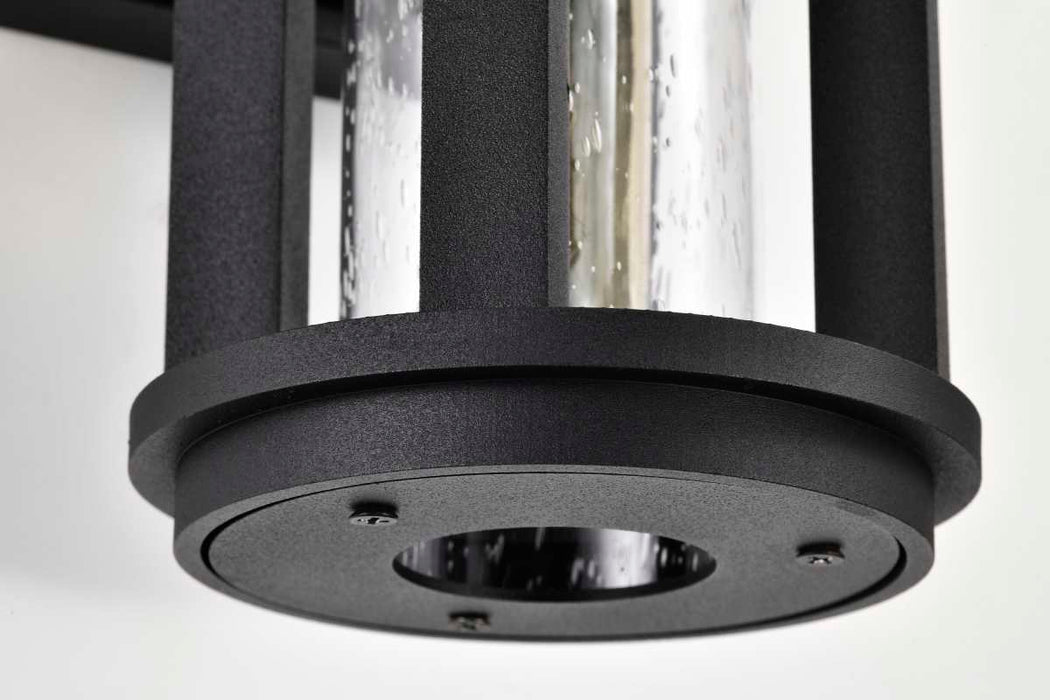 Wall Lantern Nuvo 60-8101 Wilton - 1 Light Small Wall Lantern - Matte Black with Clear Seeded Glass Nuvo