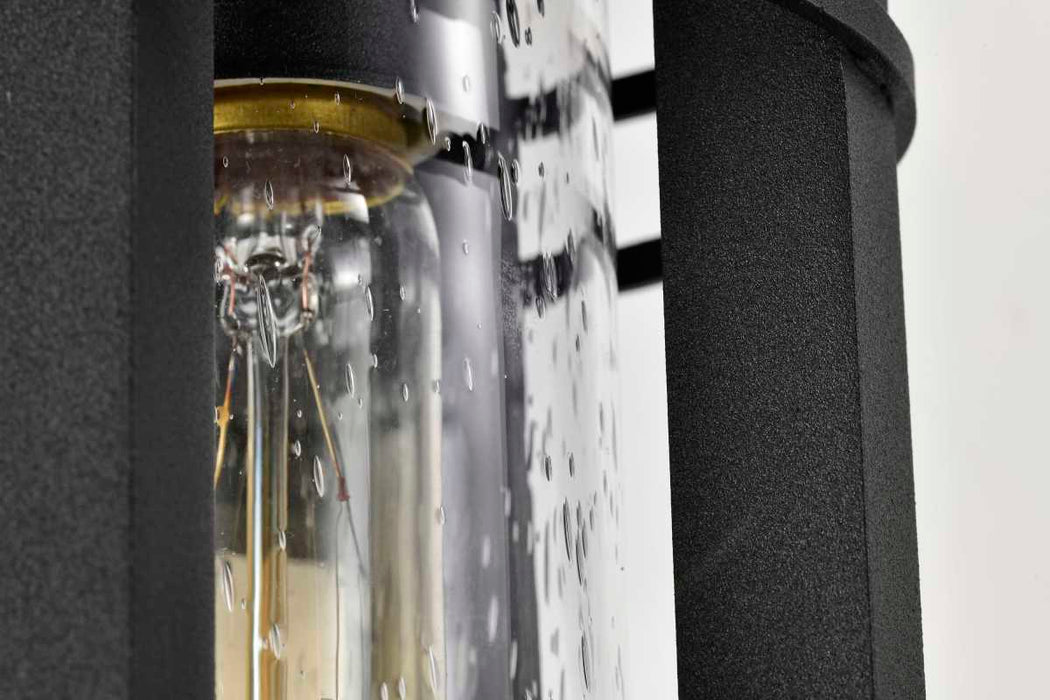 Wall Lantern Nuvo 60-8101 Wilton - 1 Light Small Wall Lantern - Matte Black with Clear Seeded Glass Nuvo