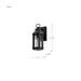 Wall Lantern Nuvo 60-8101 Wilton - 1 Light Small Wall Lantern - Matte Black with Clear Seeded Glass Nuvo