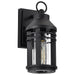 Wall Lantern Nuvo 60-8101 Wilton - 1 Light Small Wall Lantern - Matte Black with Clear Seeded Glass Nuvo