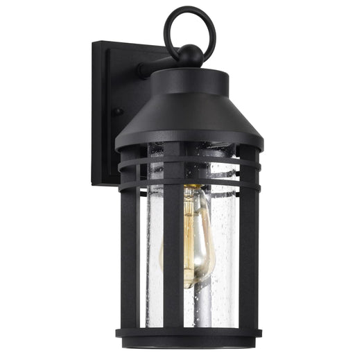 Wall Lantern Nuvo 60-8102 Wilton - 1 Light Medium Wall Lantern - Matte Black with Clear Seeded Glass Nuvo