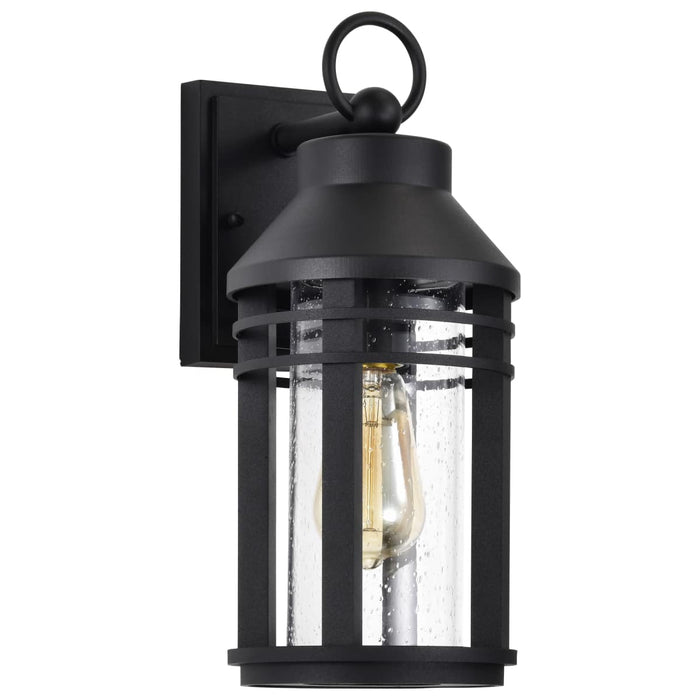 Wall Lantern Nuvo 60-8102 Wilton - 1 Light Medium Wall Lantern - Matte Black with Clear Seeded Glass Nuvo