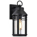 Wall Lantern Nuvo 60-8102 Wilton - 1 Light Medium Wall Lantern - Matte Black with Clear Seeded Glass Nuvo