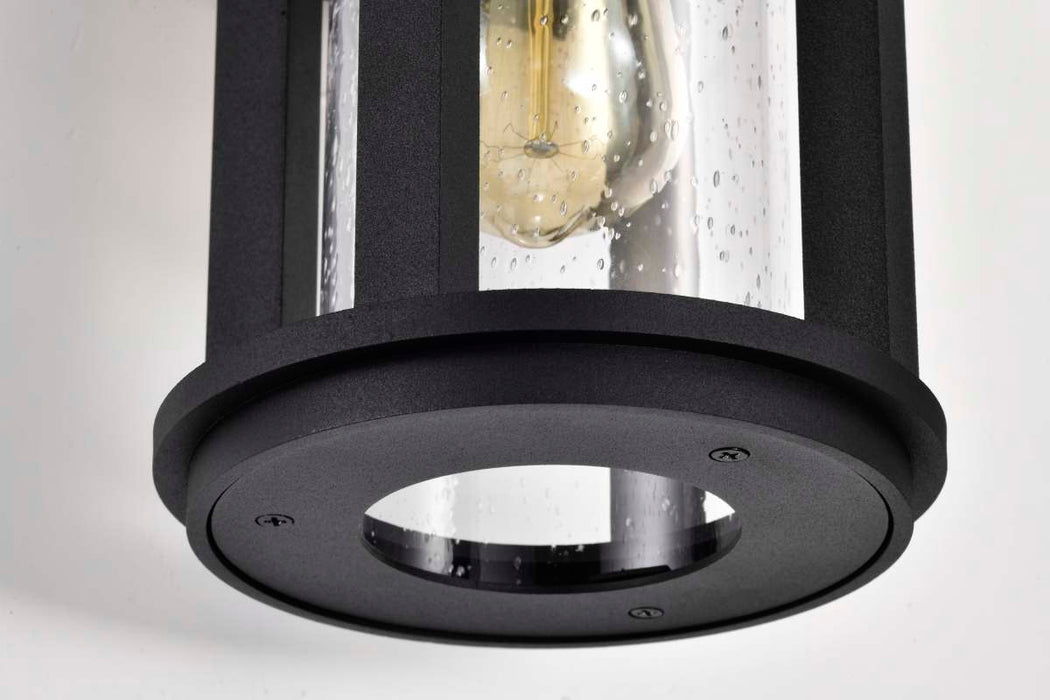 Wall Lantern Nuvo 60-8102 Wilton - 1 Light Medium Wall Lantern - Matte Black with Clear Seeded Glass Nuvo