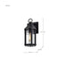 Wall Lantern Nuvo 60-8102 Wilton - 1 Light Medium Wall Lantern - Matte Black with Clear Seeded Glass Nuvo
