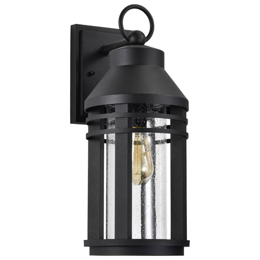 Wall Lantern Nuvo 60-8103 Wilton - 1 Light Large Wall Lantern - Matte Black with Clear Seeded Glass Nuvo