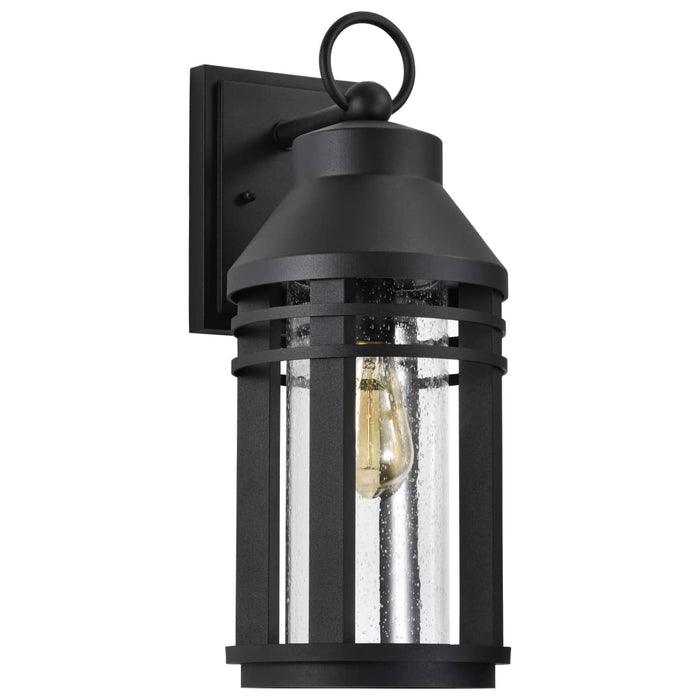 Wall Lantern Nuvo 60-8103 Wilton - 1 Light Large Wall Lantern - Matte Black with Clear Seeded Glass Nuvo