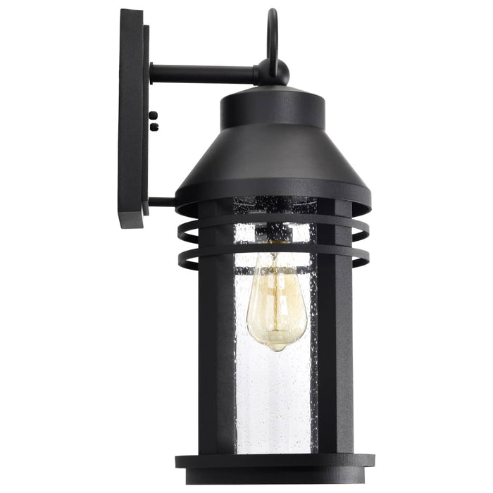 Wall Lantern Nuvo 60-8103 Wilton - 1 Light Large Wall Lantern - Matte Black with Clear Seeded Glass Nuvo