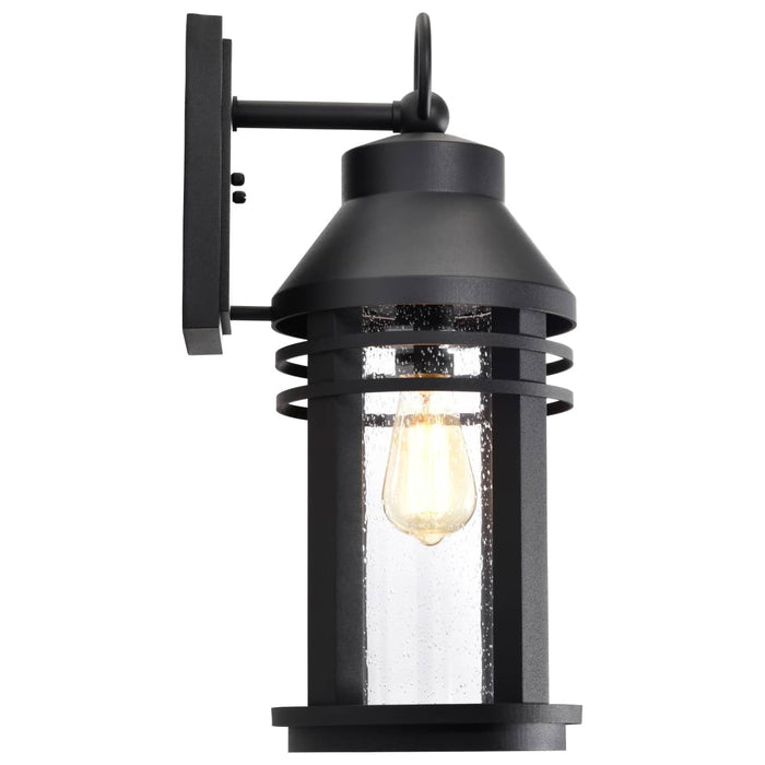 Wall Lantern Nuvo 60-8103 Wilton - 1 Light Large Wall Lantern - Matte Black with Clear Seeded Glass Nuvo