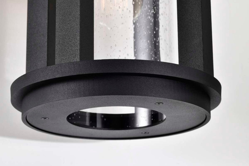 Wall Lantern Nuvo 60-8103 Wilton - 1 Light Large Wall Lantern - Matte Black with Clear Seeded Glass Nuvo