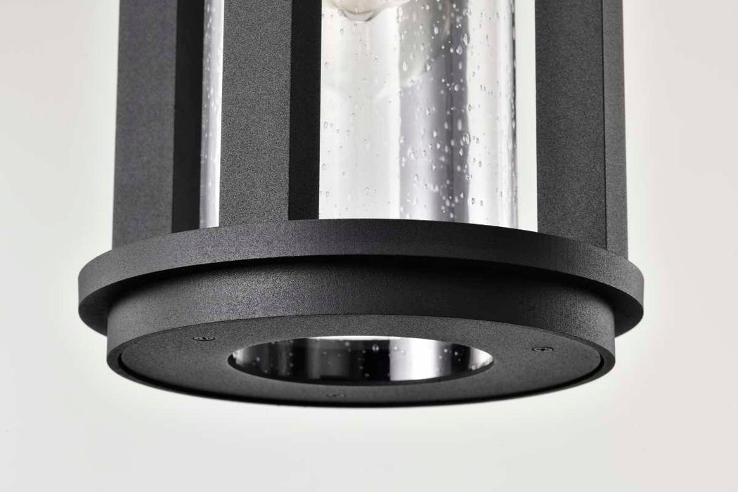 Hanging Lantern Nuvo 60-8104 Wilton - 1 Light Hanging Lantern - Matte Black with Clear Seeded Glass Nuvo