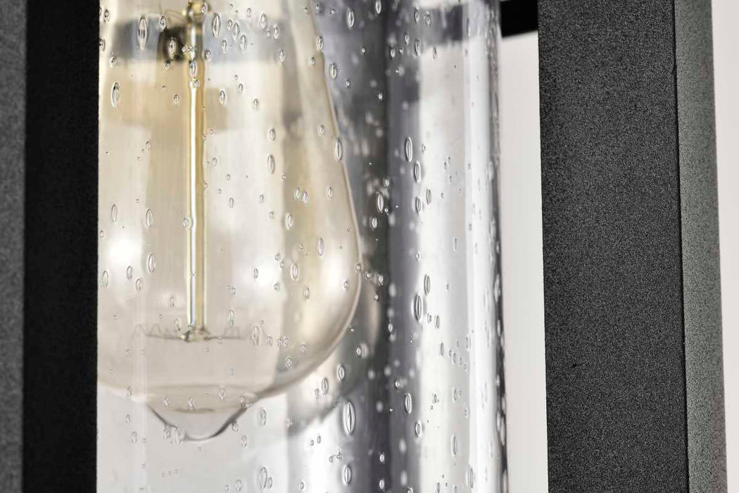 Hanging Lantern Nuvo 60-8104 Wilton - 1 Light Hanging Lantern - Matte Black with Clear Seeded Glass Nuvo