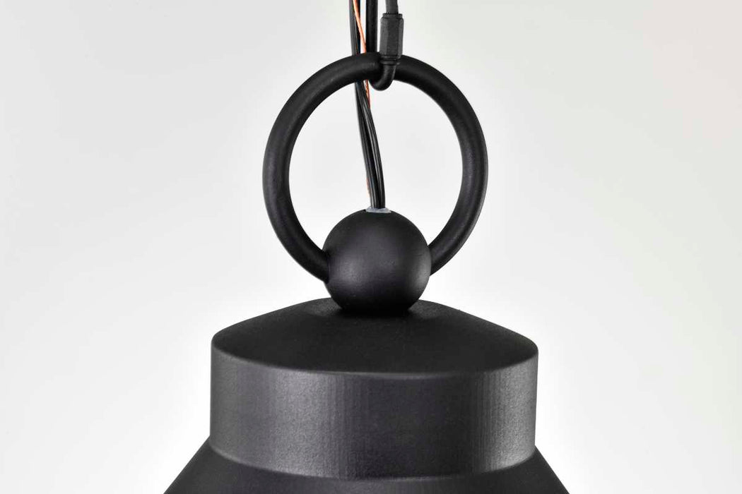 Hanging Lantern Nuvo 60-8104 Wilton - 1 Light Hanging Lantern - Matte Black with Clear Seeded Glass Nuvo