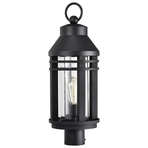 Post Top Nuvo 60-8105 Wilton - 1 Light Post Top - Matte Black with Clear Seeded Glass Nuvo