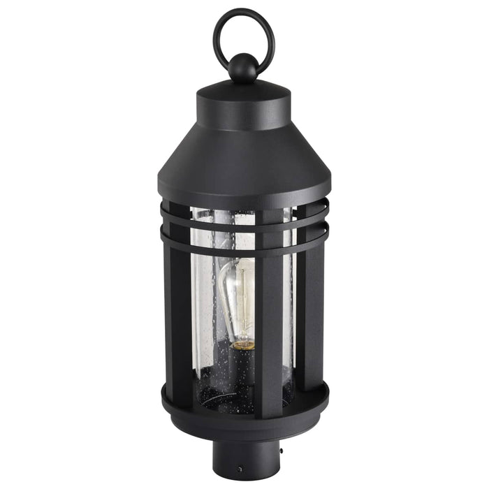 Post Top Nuvo 60-8105 Wilton - 1 Light Post Top - Matte Black with Clear Seeded Glass Nuvo