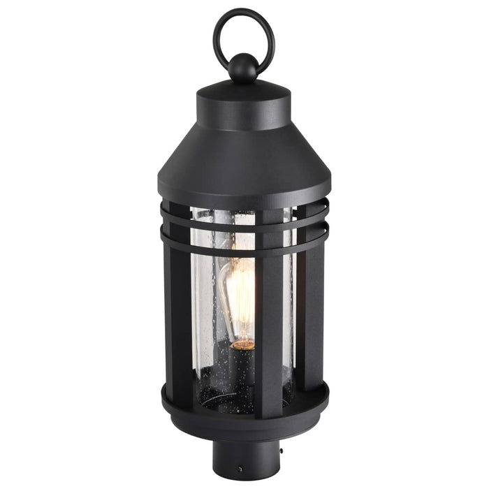 Post Top Nuvo 60-8105 Wilton - 1 Light Post Top - Matte Black with Clear Seeded Glass Nuvo