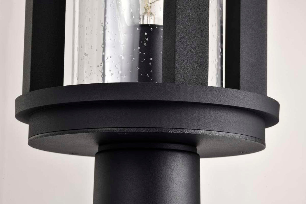 Post Top Nuvo 60-8105 Wilton - 1 Light Post Top - Matte Black with Clear Seeded Glass Nuvo