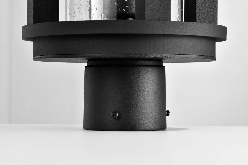 Post Top Nuvo 60-8105 Wilton - 1 Light Post Top - Matte Black with Clear Seeded Glass Nuvo