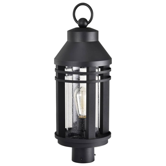 Post Top Nuvo 60-8105 Wilton - 1 Light Post Top - Matte Black with Clear Seeded Glass Nuvo