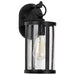 Wall Lantern Nuvo 60-8111 Broadstone - 1 Light Small Wall Lantern - Matte Black with Clear Seeded Glass Nuvo