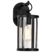 Wall Lantern Nuvo 60-8111 Broadstone - 1 Light Small Wall Lantern - Matte Black with Clear Seeded Glass Nuvo