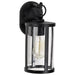 Wall Lantern Nuvo 60-8111 Broadstone - 1 Light Small Wall Lantern - Matte Black with Clear Seeded Glass Nuvo