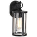 Wall Lantern Nuvo 60-8111 Broadstone - 1 Light Small Wall Lantern - Matte Black with Clear Seeded Glass Nuvo