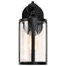 Wall Lantern Nuvo 60-8111 Broadstone - 1 Light Small Wall Lantern - Matte Black with Clear Seeded Glass Nuvo