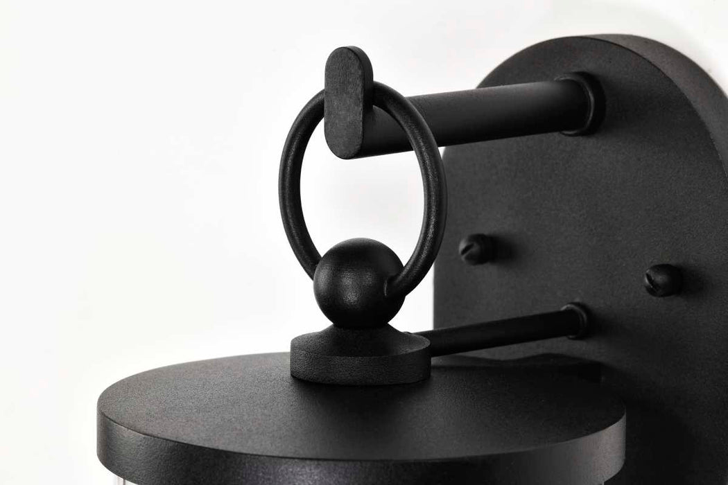 Wall Lantern Nuvo 60-8111 Broadstone - 1 Light Small Wall Lantern - Matte Black with Clear Seeded Glass Nuvo