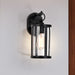 Wall Lantern Nuvo 60-8111 Broadstone - 1 Light Small Wall Lantern - Matte Black with Clear Seeded Glass Nuvo