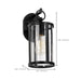 Wall Lantern Nuvo 60-8111 Broadstone - 1 Light Small Wall Lantern - Matte Black with Clear Seeded Glass Nuvo