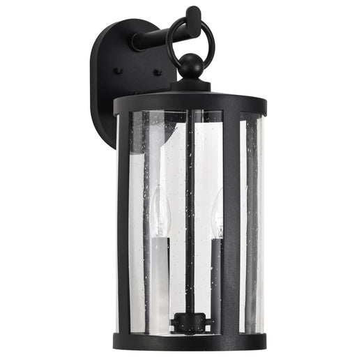 Wall Lantern Nuvo 60-8112 Broadstone - 2 Light Medium Wall Lantern - Matte Black with Clear Seeded Glass Nuvo