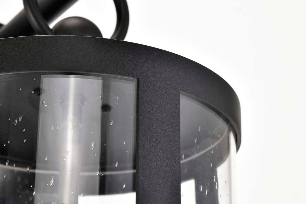 Wall Lantern Nuvo 60-8112 Broadstone - 2 Light Medium Wall Lantern - Matte Black with Clear Seeded Glass Nuvo