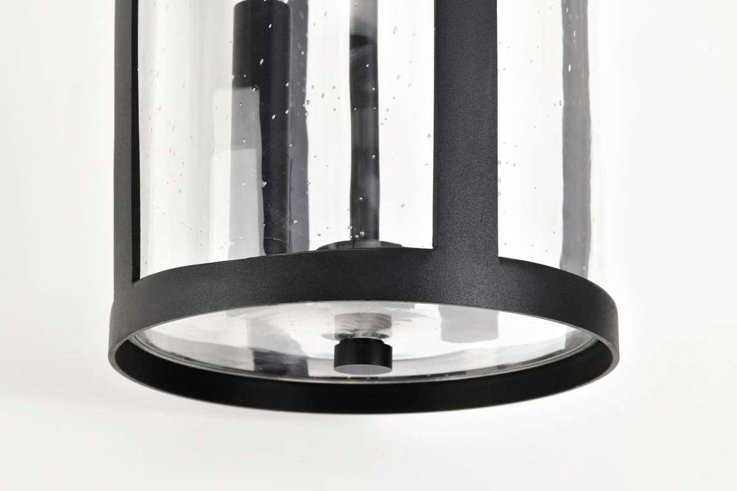 Wall Lantern Nuvo 60-8112 Broadstone - 2 Light Medium Wall Lantern - Matte Black with Clear Seeded Glass Nuvo