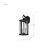 Wall Lantern Nuvo 60-8112 Broadstone - 2 Light Medium Wall Lantern - Matte Black with Clear Seeded Glass Nuvo