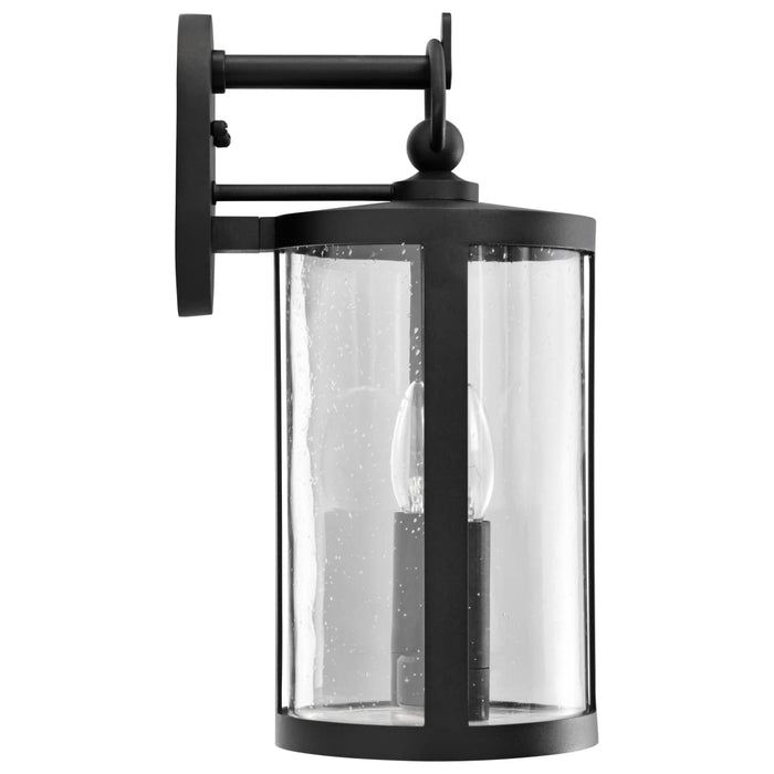 Wall Lantern Nuvo 60-8113 Broadstone - 2 Light Large Wall Lantern - Matte Black with Clear Seeded Glass Nuvo