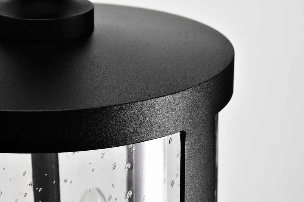 Wall Lantern Nuvo 60-8113 Broadstone - 2 Light Large Wall Lantern - Matte Black with Clear Seeded Glass Nuvo