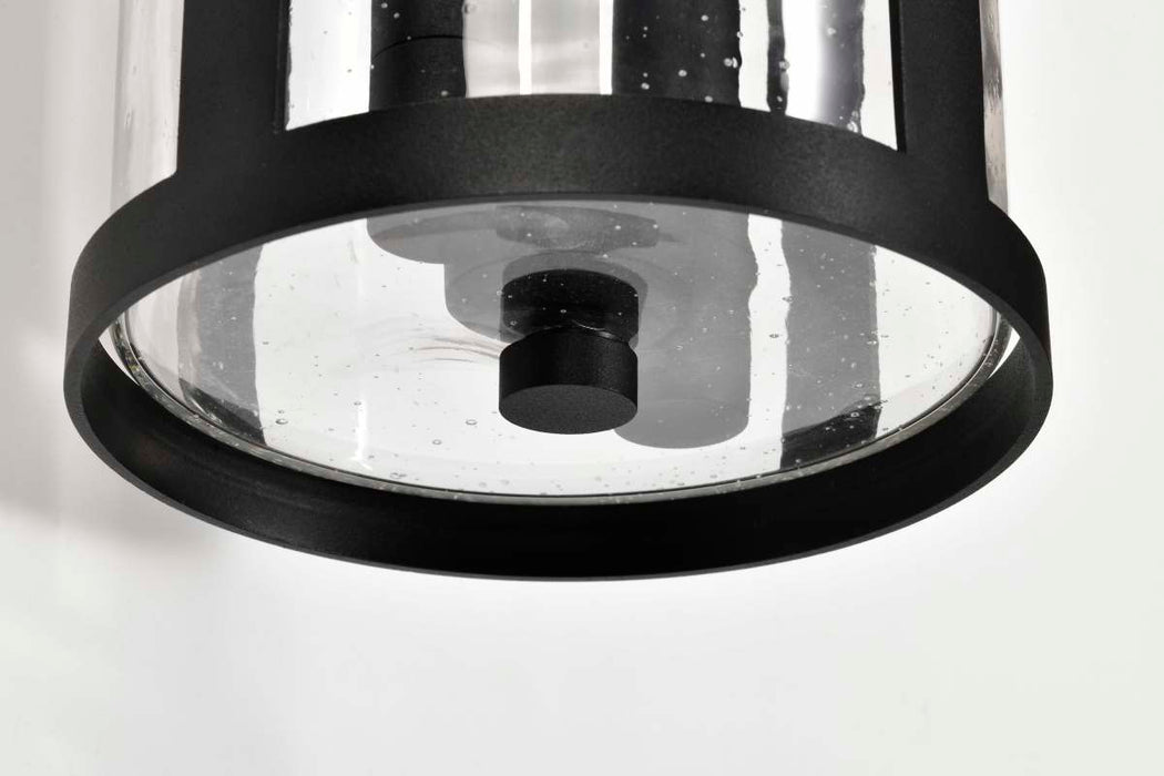 Wall Lantern Nuvo 60-8113 Broadstone - 2 Light Large Wall Lantern - Matte Black with Clear Seeded Glass Nuvo