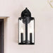 Wall Lantern Nuvo 60-8113 Broadstone - 2 Light Large Wall Lantern - Matte Black with Clear Seeded Glass Nuvo