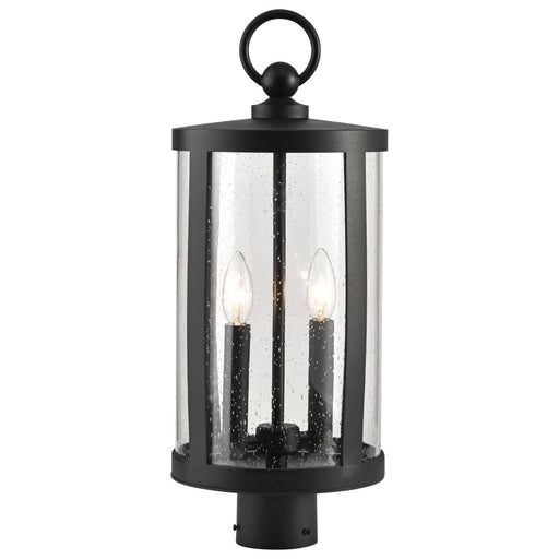 Post Top Nuvo 60-8114 Broadstone - 2 Light Post Top - Matte Black with Clear Seeded Glass Nuvo