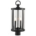 Post Top Nuvo 60-8114 Broadstone - 2 Light Post Top - Matte Black with Clear Seeded Glass Nuvo