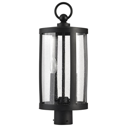 Post Top Nuvo 60-8114 Broadstone - 2 Light Post Top - Matte Black with Clear Seeded Glass Nuvo