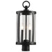 Post Top Nuvo 60-8114 Broadstone - 2 Light Post Top - Matte Black with Clear Seeded Glass Nuvo