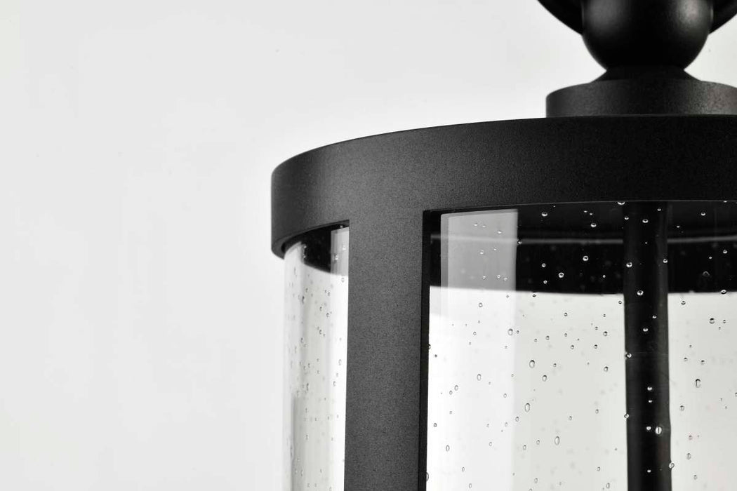 Post Top Nuvo 60-8114 Broadstone - 2 Light Post Top - Matte Black with Clear Seeded Glass Nuvo