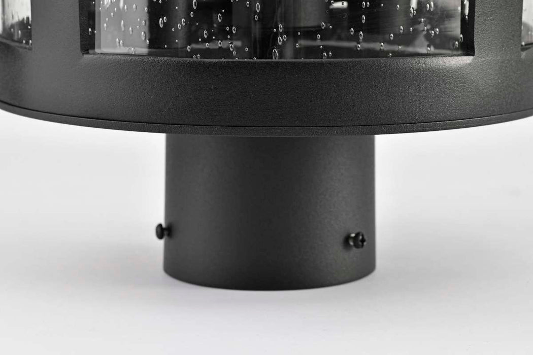 Post Top Nuvo 60-8114 Broadstone - 2 Light Post Top - Matte Black with Clear Seeded Glass Nuvo