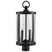 Post Top Nuvo 60-8114 Broadstone - 2 Light Post Top - Matte Black with Clear Seeded Glass Nuvo