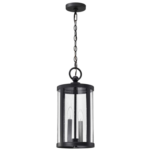 Hanging Lantern Nuvo 60-8115 Broadstone - 2 Light Hanging Lantern - Matte Black with Clear Seeded Glass Nuvo